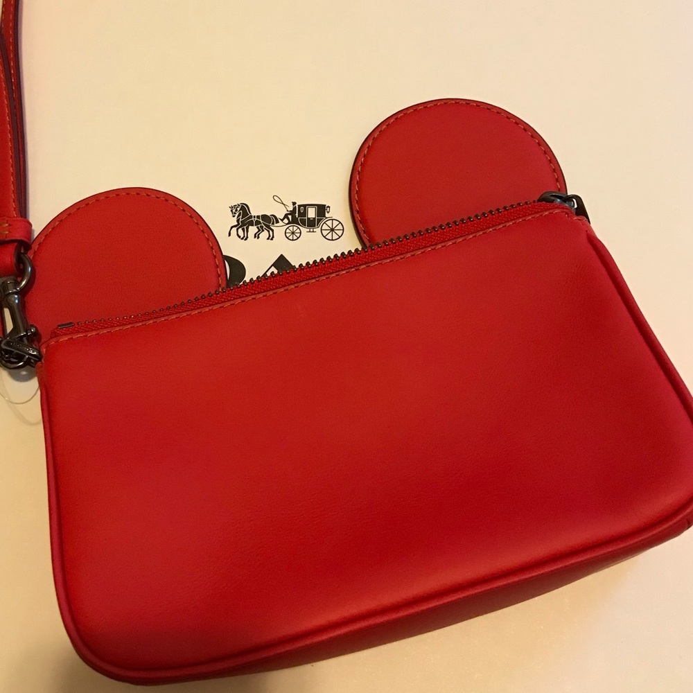 Coach Red Mickey Wristlet - Picture 2 of 4